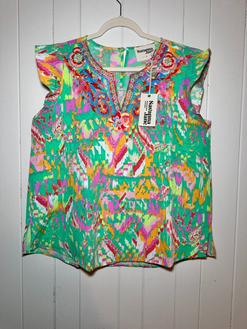 Savanna Jane Women's Floral Printed Babydoll Top